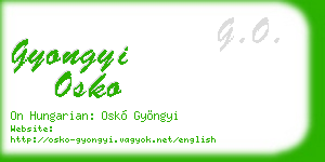 gyongyi osko business card